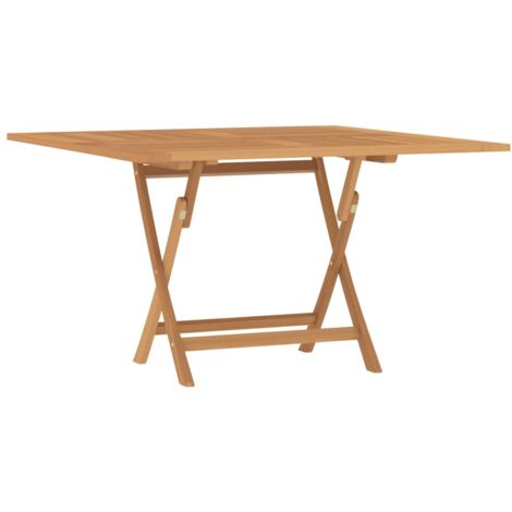 Table pliable de jardin 110x110x75 cm bois massif de teck vidaXL