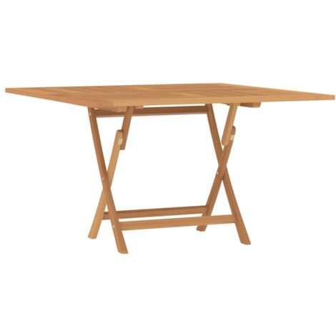 Table pliable de jardin 120x120x75 bois massif de teck