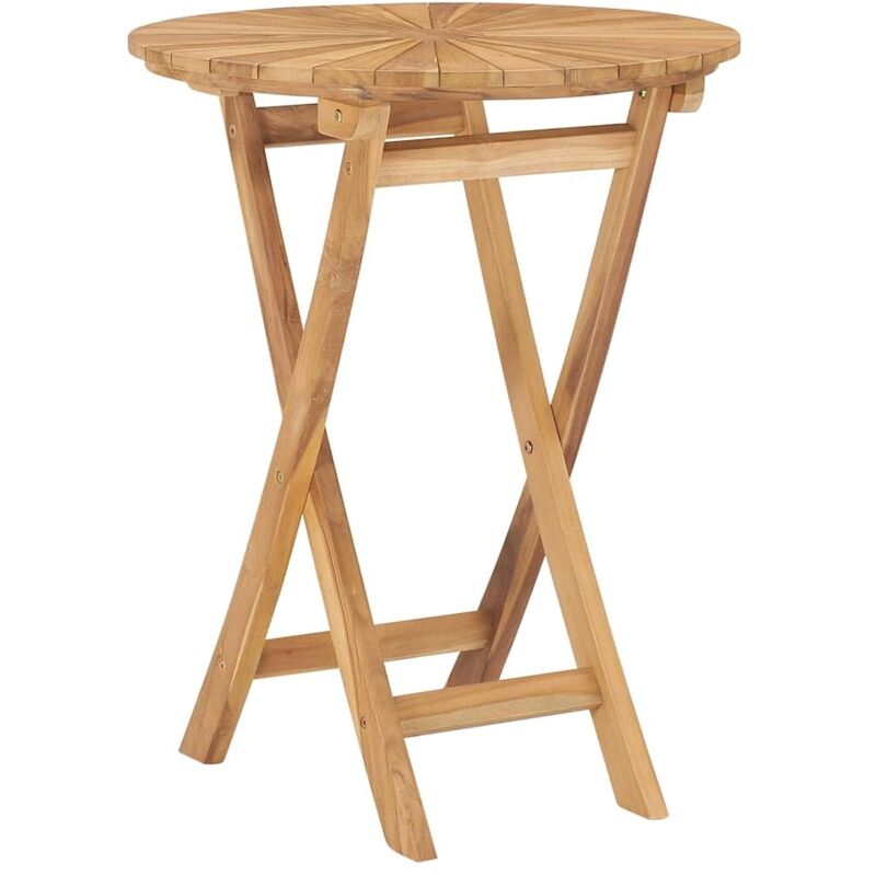 Vidaxl - Table pliable de jardin ø 60 cm Bois de teck solide