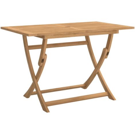 Table pliable de jardin 120x70x75 bois d'acacia solide