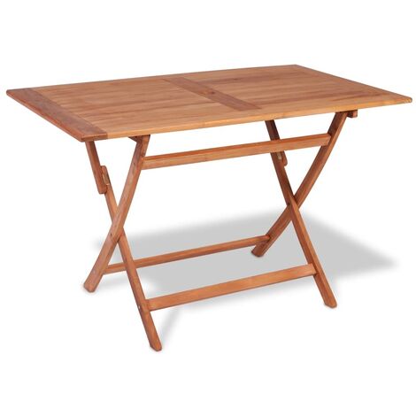 Table pliable de jardin 120x70x75 Bois de teck Kalipa