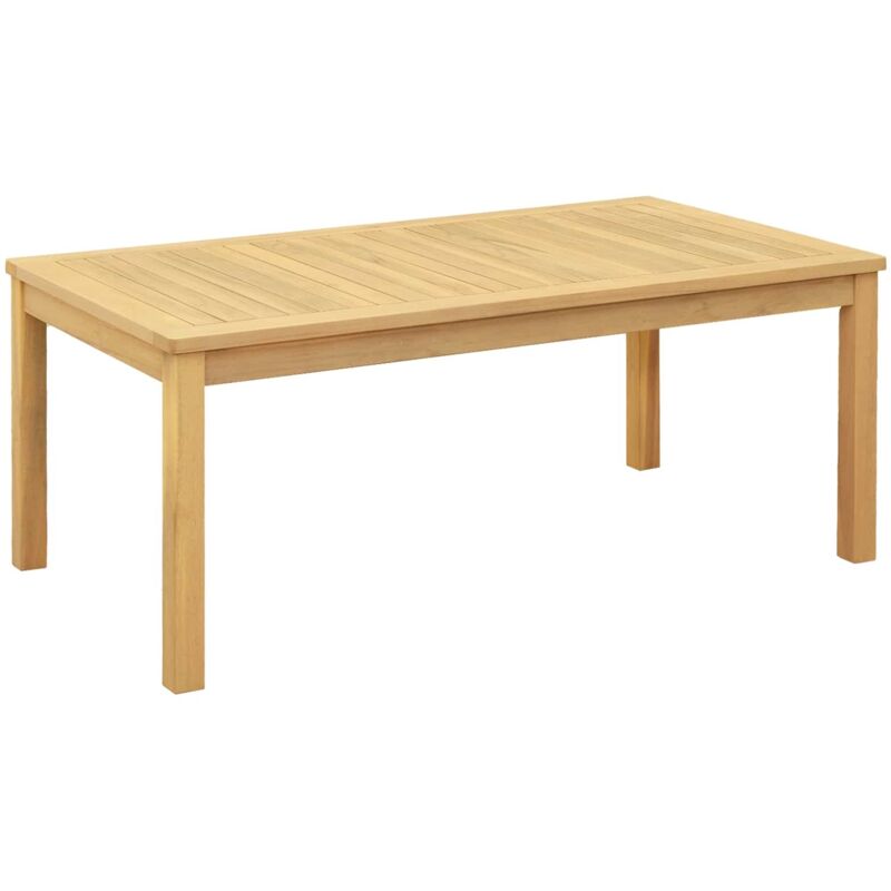 vidaXL Table basse Acacia clair 110 x 60 x 45 cm Bois d'Acacia Massif