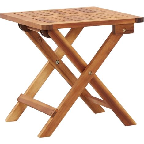 Bois Solide d'Acacia Table Basse de Jardin Table d'Appoint Multi-taille vidaXL