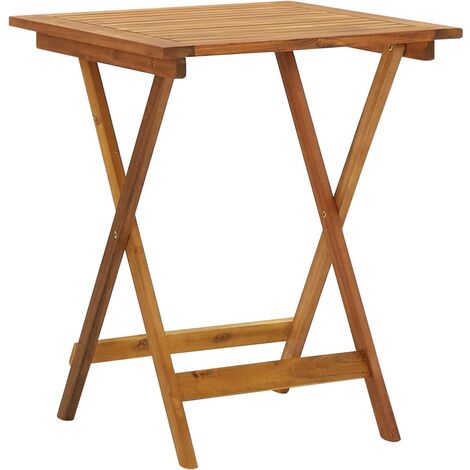 Table pliable de jardin 60x60x75 Bois d'acacia solide