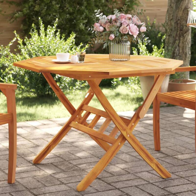 Vidaxl - Table pliable de jardin Ø110x75 cm bois d'acacia solide