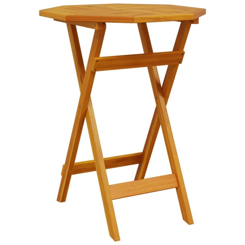 Table pliable de jardin Ø60x75 cm bois d'acacia massif vidaXL