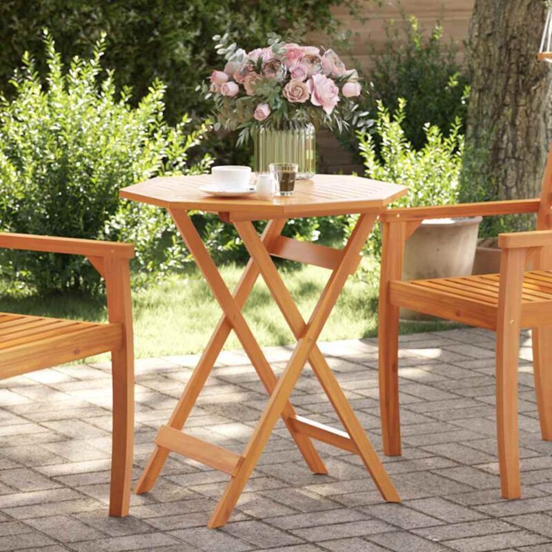 Vidaxl - Table pliable de jardin Ø70x75 cm bois d'acacia massif