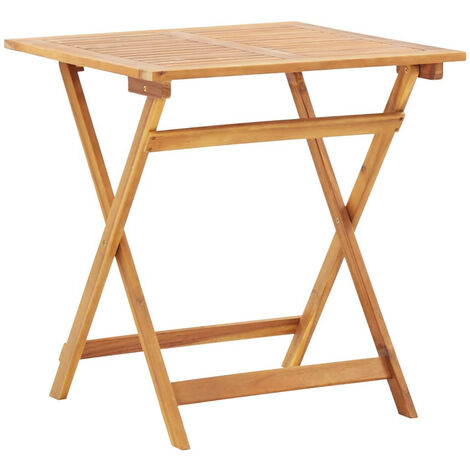 Table pliable de jardin 70x70x75 Bois d'acacia massif