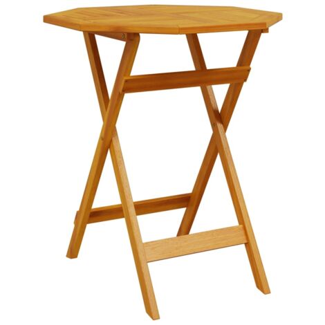 Table pliable de jardin Ø70x75 bois d'acacia massif