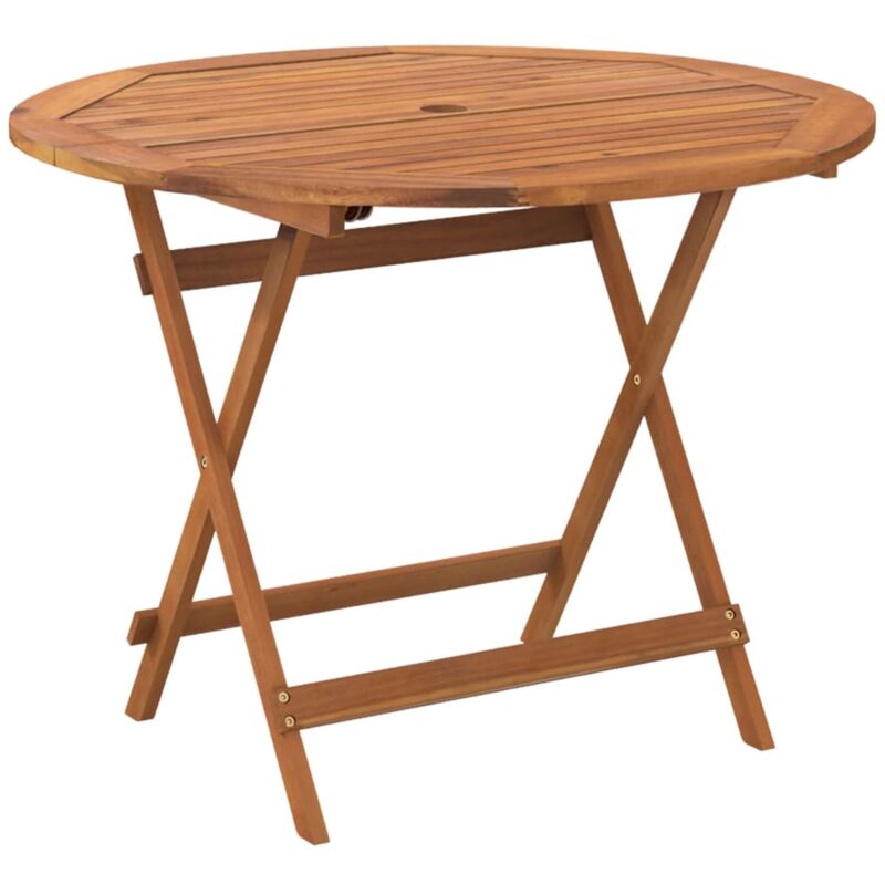 Table pliable de jardin Ø 90x75 Bois d'acacia solide Table pliable de jardin Ø 90x75 Bois d'acacia solide
