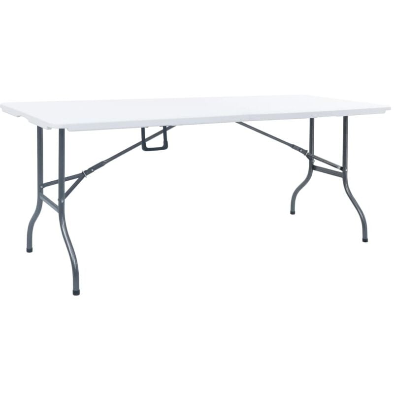 Vidaxl - Table pliable de jardin Blanc 180x72x72 cm pehd