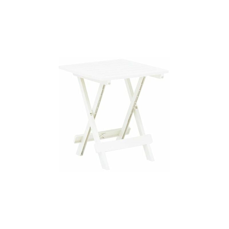 Table pliable de jardin blanc 45x43x50 cm plastique
