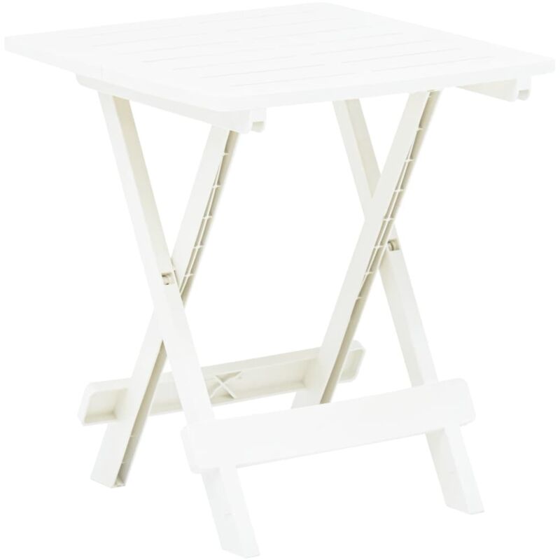 Table pliable de jardin blanc 45x43x50 cm plastique