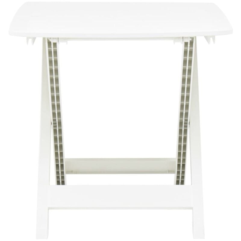 Vidaxl - Table pliable de jardin Blanc 79x72x70 cm Plastique