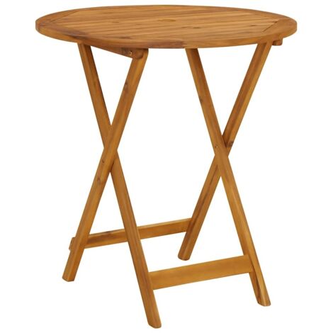 Table pliable de jardin  Table de camping  Table à dîner 70 cm Bois d'acacia solide BZTHBS829167