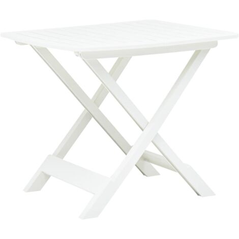 Table pliable de jardin  Table de camping  Table à dîner Blanc 79x72x70 cm Plastique BZTHBS139497