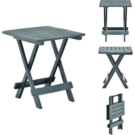 Table pliable de jardin vert 45x43x50 cm plastique - Table De Jardin - Table Pliante - Mobilier De Jardin - Table Extérieure - Table Bistrot