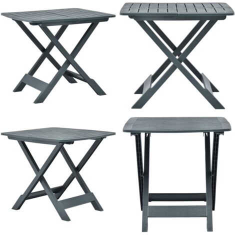 Table pliable de jardin Vert 79x72x70 cm Plastique - Table De Jardin - Table Pliante - Mobilier De Jardin - Table Bistrot - Table Extérieure - Home & Living