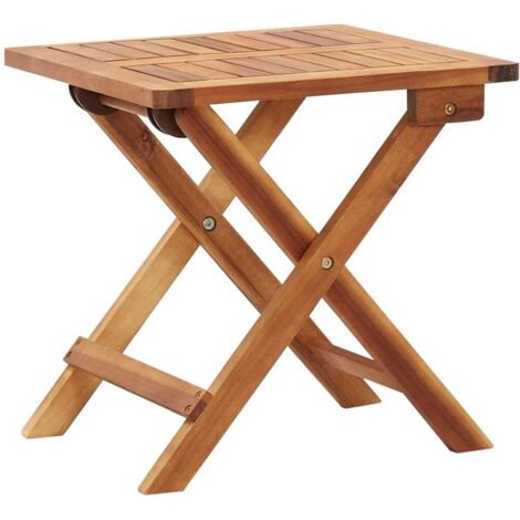 Table pliable de jardin,Table de Camping stable,Table à manger  40x40x40 cm Bois d'acacia massif -13574