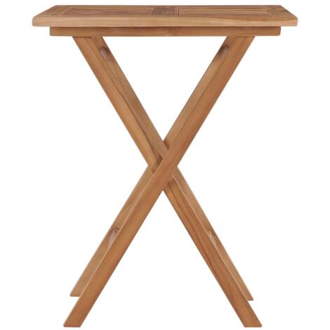 Table pliable de jardin,Table d'extérieur 60x60x75 cm Bois de teck solide CFW68312