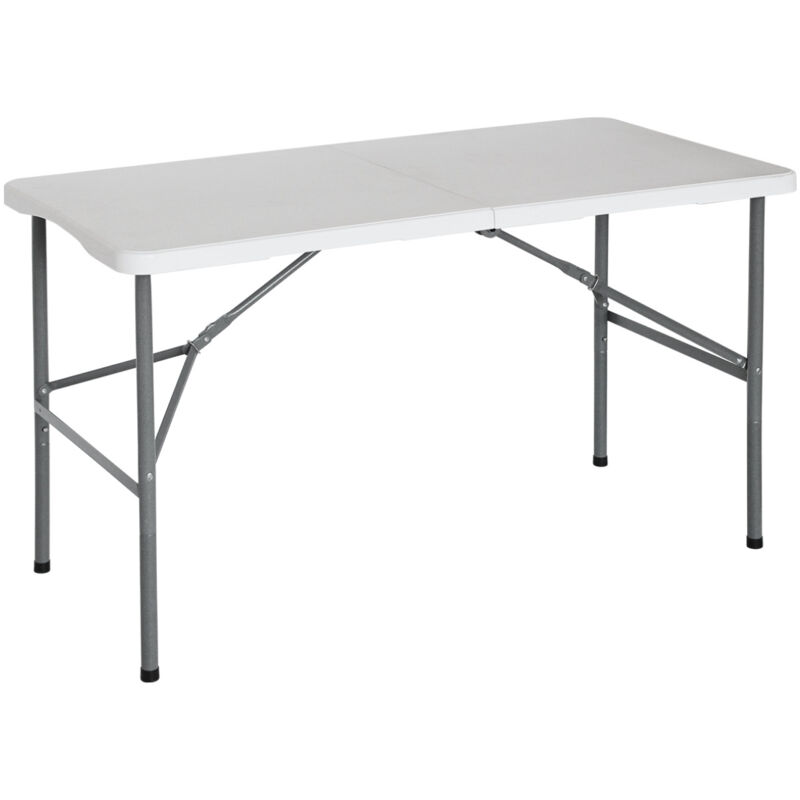 Table pliante 122cm Rectangulaire Blanc Traiteur O91