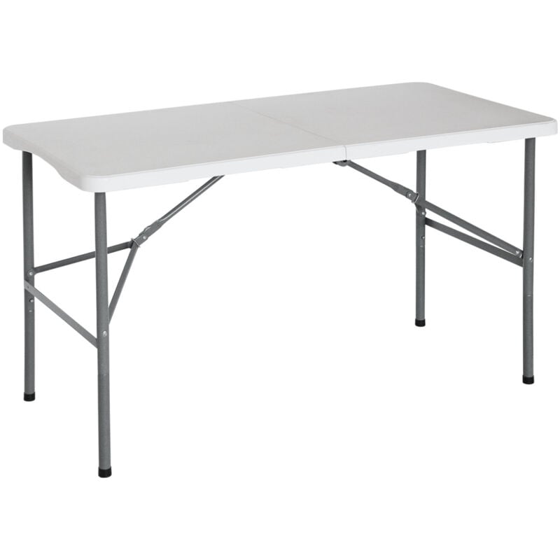 Thinia Home - Table pliante 122cm Rectangulaire Traiteur Blanc Traiteur