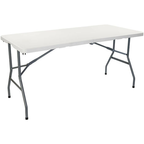 Table pliante 150cm Rectangulaire Blanche Traiteur 7house - Blanc