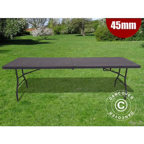 Table pliante 240x76x74cm, Noir (10 pièces)