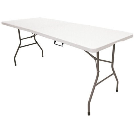 Table pliante à usage public 180 x 70 x 74 cm – Portable, panneau PEHD 3,5 cm, 6 à 8 adultes, polyvalente, jardin/restauration The HomeWeeks