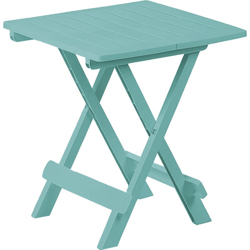 Table pliante adige Turquoise 44x44xh 50 cm - Turquoise