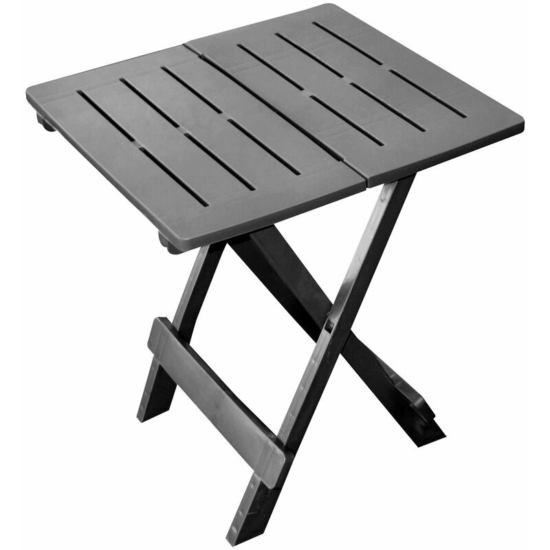 Table de balcon table de picnic table d'exterieur table de jardin table pliante adige gris anthracite 44x44xh50cm - anthracite