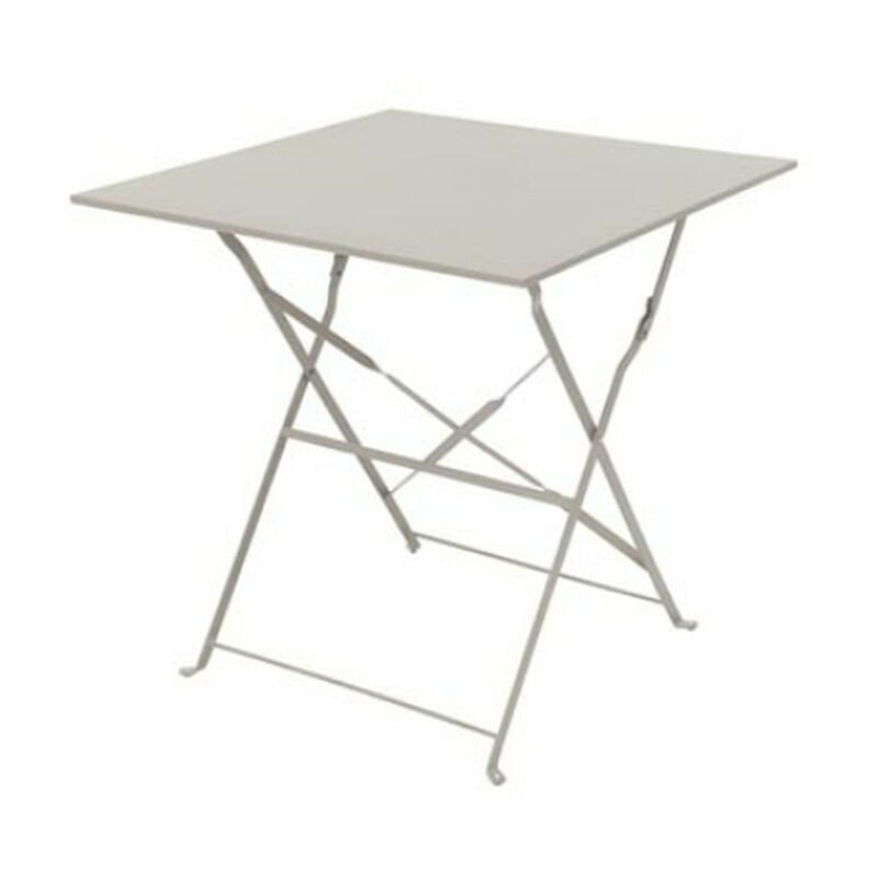 Table pliante carrée Bistro 70 x 70 cm. Mastic acier vert Essenciel