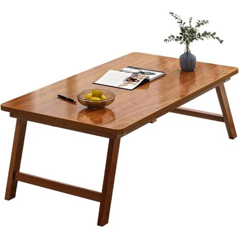 Table Pliante Bureau à Domicile Bureau d'Ordinateur Noyer 60cm