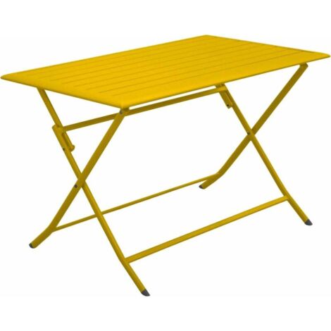 Table pliante en aluminium Lorita 110 cm Tournesol