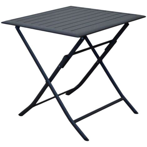 Table pliante en aluminium Lorita 70cm Graphite