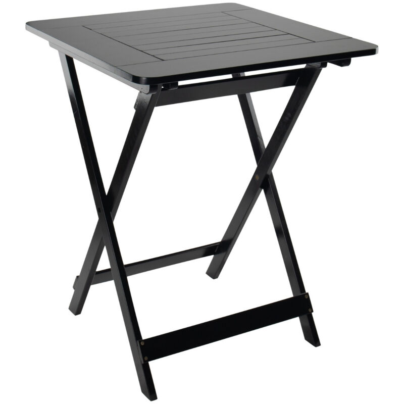 Table pliante en bambou verni Biano 60x60x75cm 7house