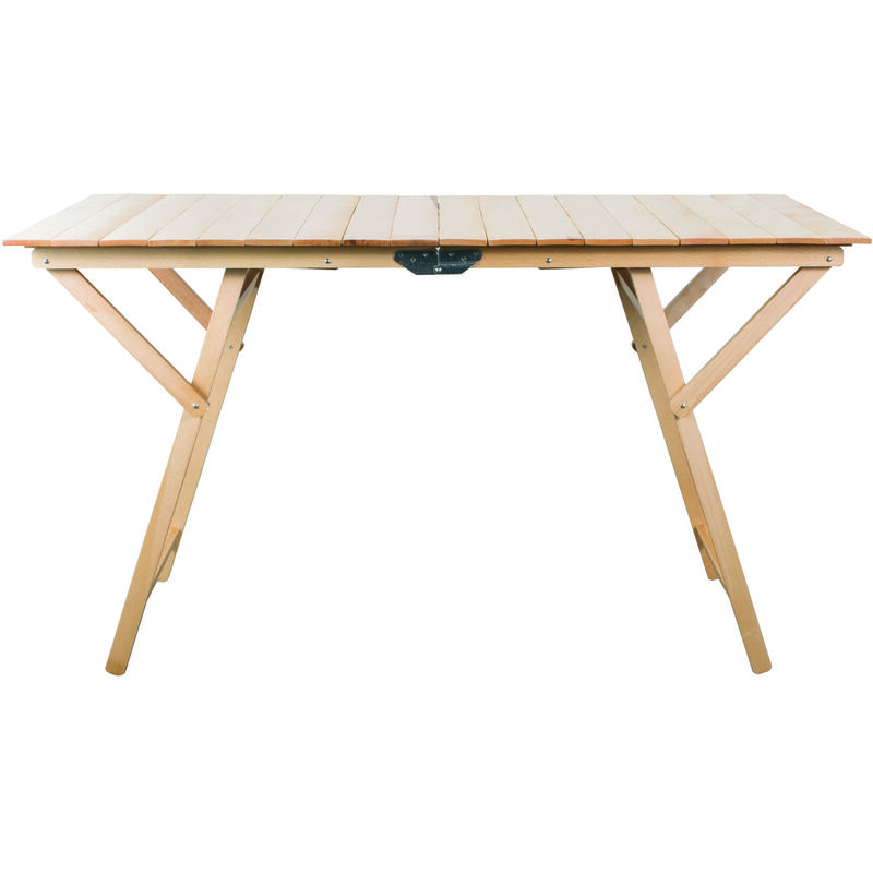 Table pliante en bois naturel CM.70X140XH72
