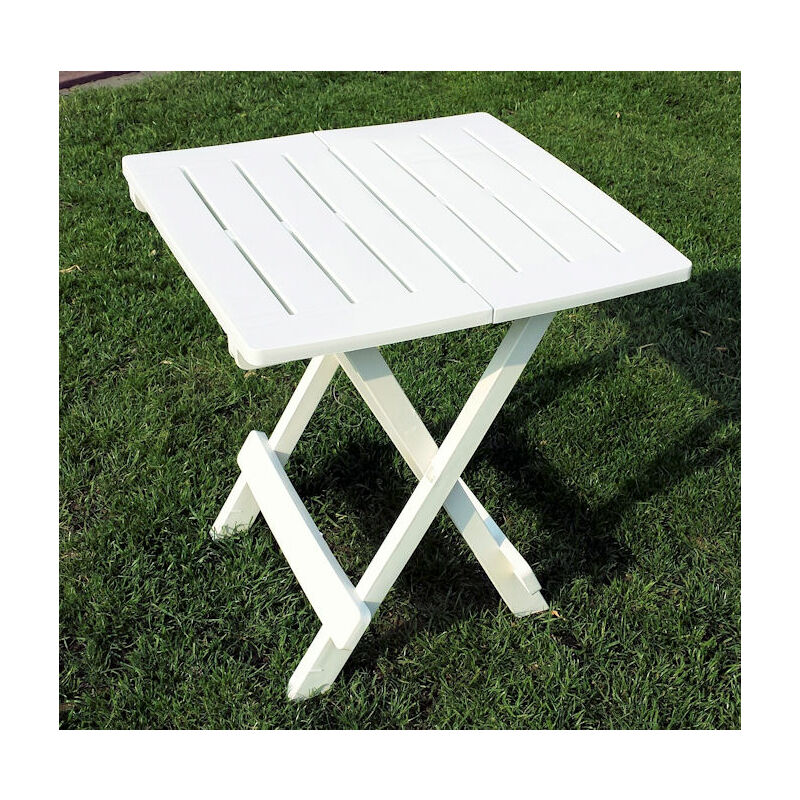Table pliante en plastique adige - couleur : blanc