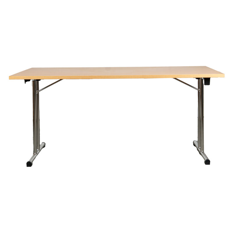 Table pliante 'fold' avec cadre chromé, 160x72,5x80 cm