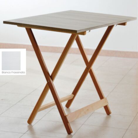 WEBMARKETPOINT Table pliante Formica en chêne blanchi 60x90 cm