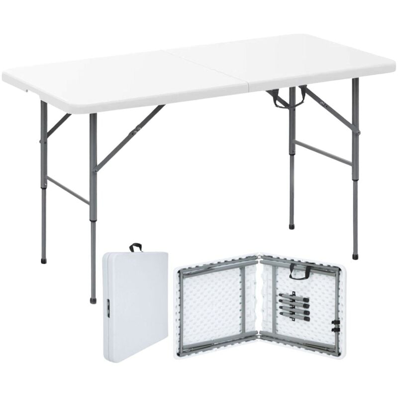 Table pliante Fukui Résistante aux intempéries, stable et mobile 120 x 60 cm