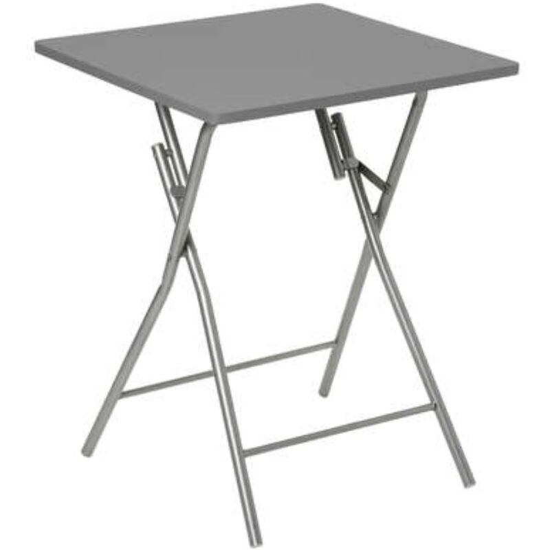 Table Pliante Grise, 60 x 60 x 75 cm -PEGANE-