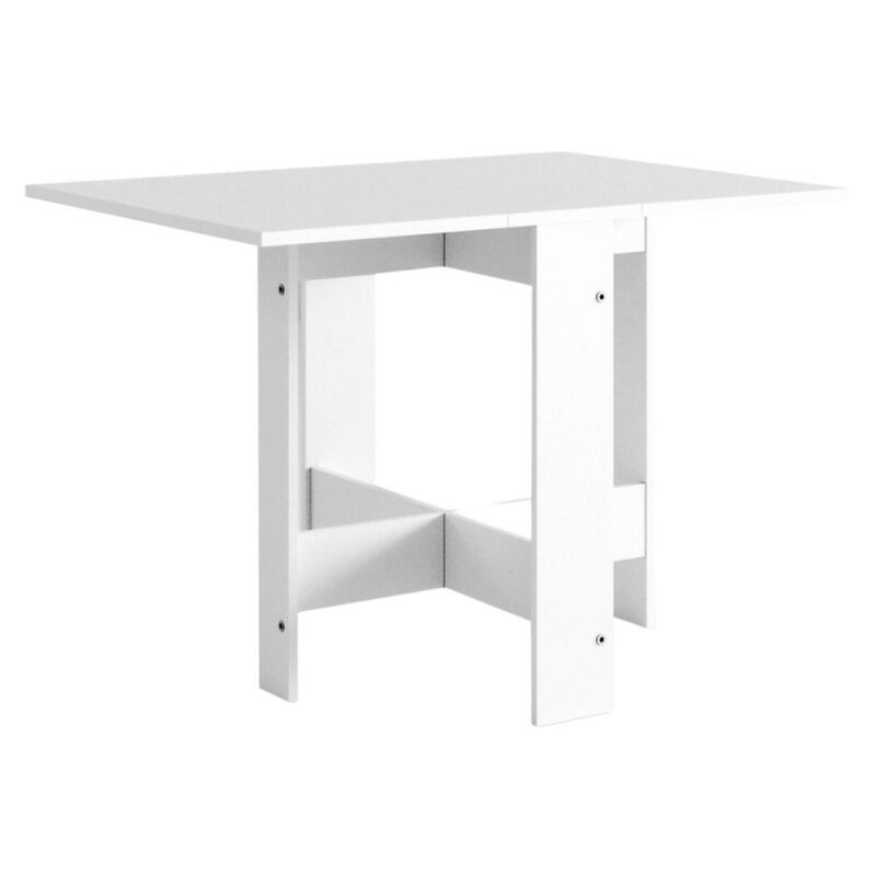Webmarketpoint - Table pliante peu encombrante Artemio, coloris blanc