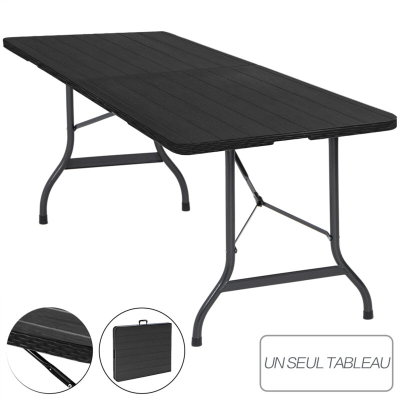 Iztoss - Table Pliante - 8 Personnes - Table de Jardin 180x74x71cm