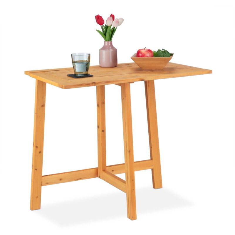 Northix - Table pliante rectangulaire en bois