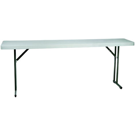 Table pliante rectangulaire intérieur, extérieur 180x45 gris BACH garbar