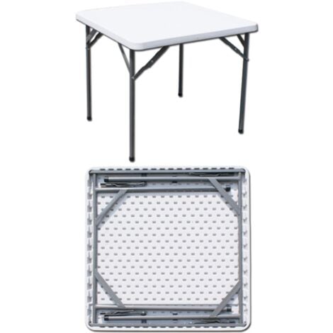 I GIARDINI DEL RE pliante structure en acier plateau HDPE 87x87x74 cm table de pique-nique camping