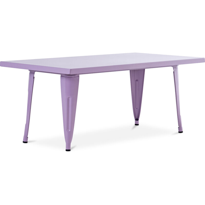 Table rectangulaire pour enfants - Design industriel - 120cm - Stylix Violet