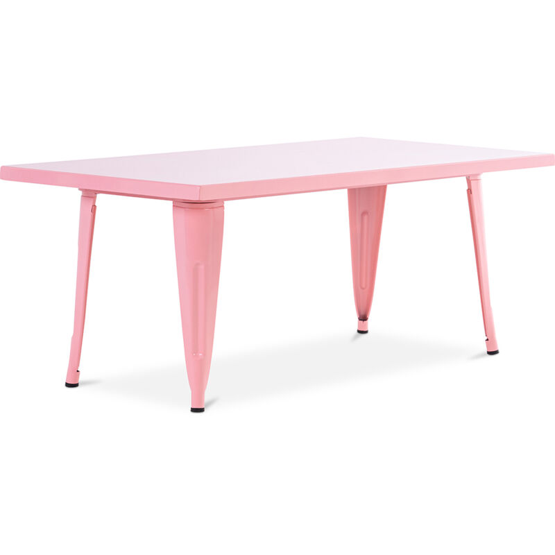 Table rectangulaire pour enfants - Design industriel - 120cm - Stylix Rose