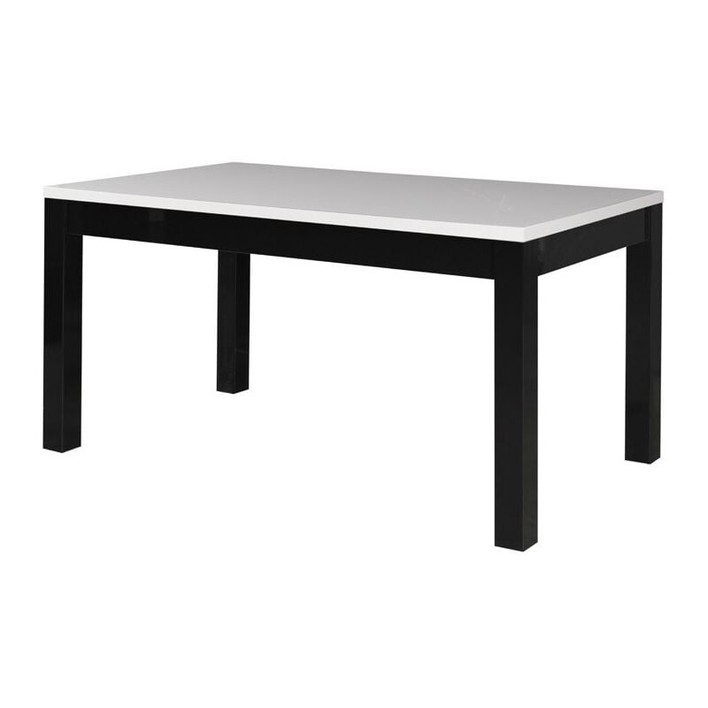 Table fabio - Coloris noir et blanc - 160 cm